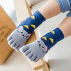 Boys Girls Cotton Animal Five Finger Sock  3-7T/7-12T